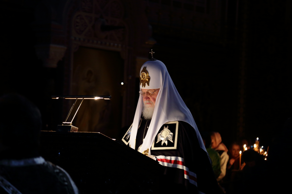 Святейший Патриарх Кирилл совершил утреню с чтением Великого канона преподобного Андрея Критского в Храме Христа Спасителя