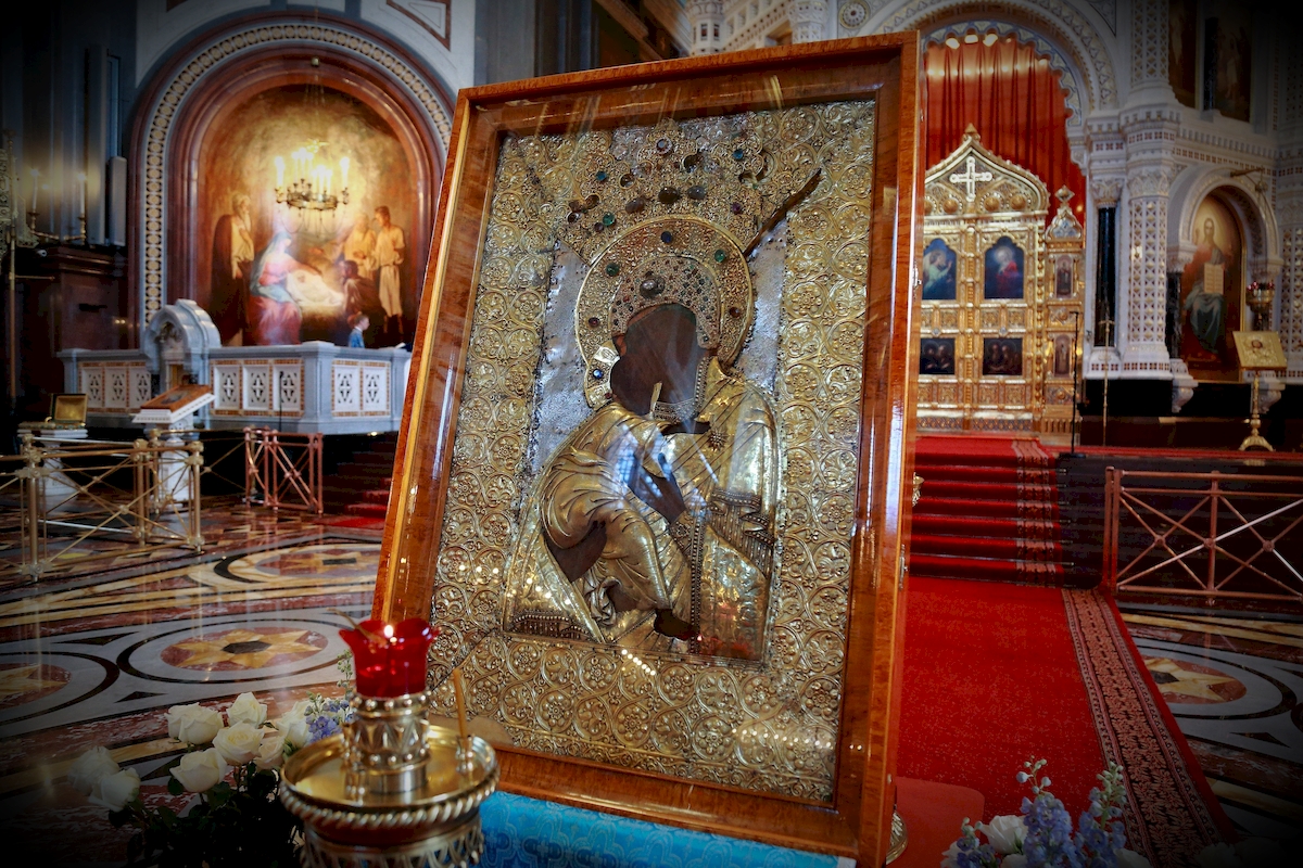 Богослужение в праздник Владимирской иконы Божией Матери.