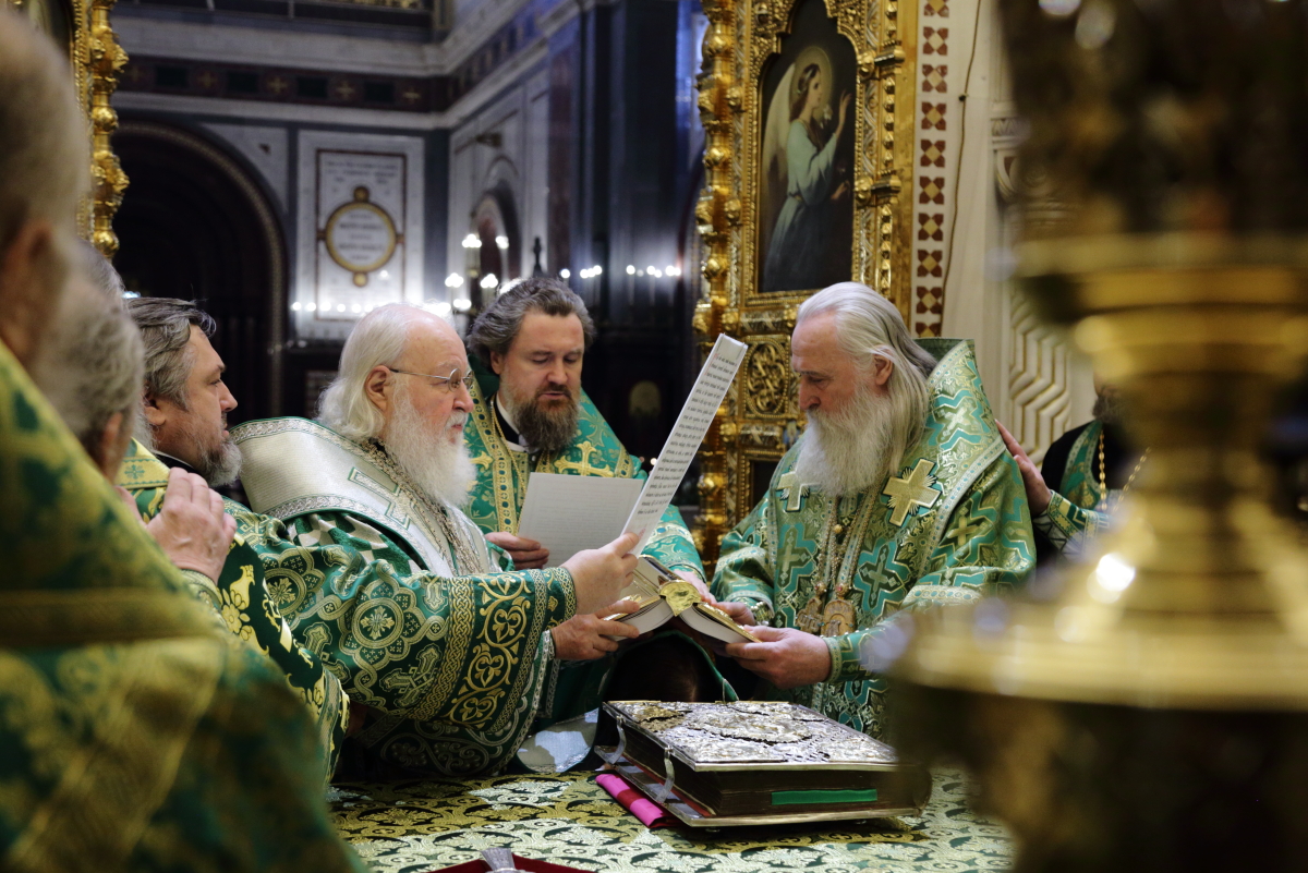В праздник Входа Господня в Иерусалим Предстоятель Русской Церкви совершил Литургию в Храме Христа Спасителя и возглавил хиротонию архимандрита Иосии (Сидунова) во епископа Лысковского и Лукояновского