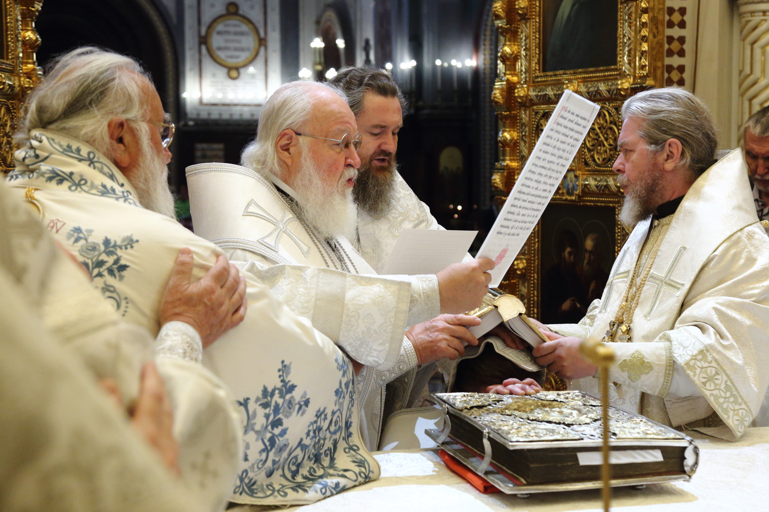В праздник Преображения Господня Святейший Патриарх Кирилл совершил Литургию в Храме Христа Спасителя и возглавил хиротонию архимандрита Евфимия (Куликова) во епископа Анадырского